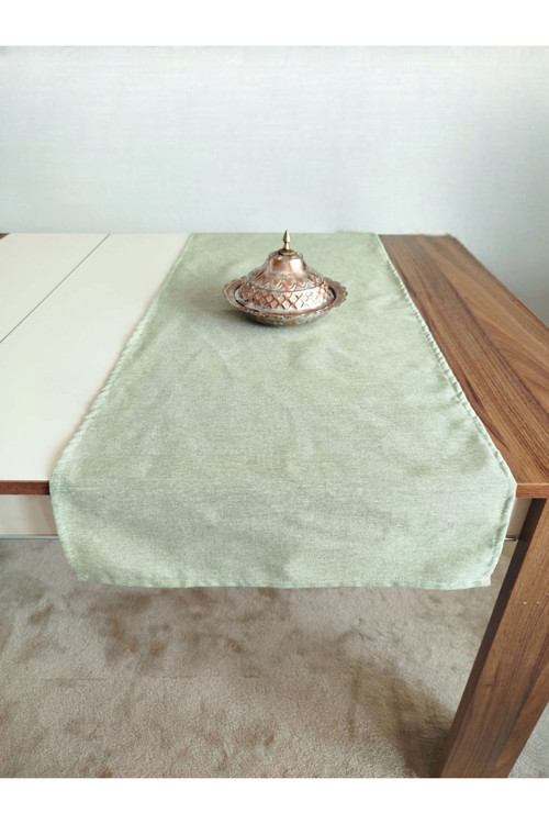 Buldan Renkli Keten Yıkanmış Yumuşak Düz Runner 45 X 145 Cm