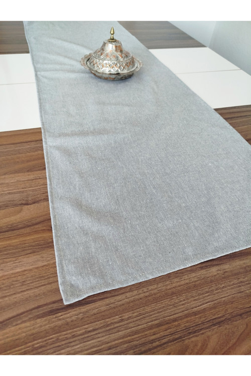 Buldan Renkli Keten Yıkanmış Yumuşak Düz Runner 45 X 145 Cm