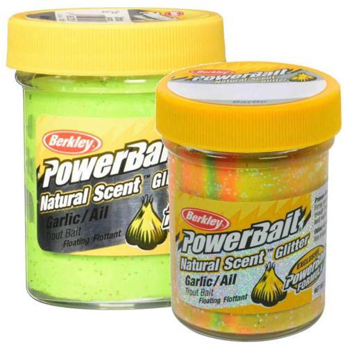 Powerbait Natural Glitter Trout Bait Garlic Yemi