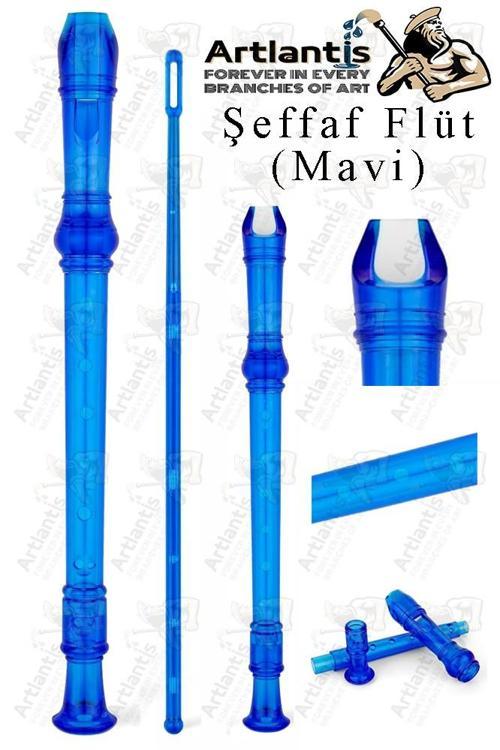 Şeffaf Flüt Blok 1 Adet Renkli Blok Fülüt Şeffaf Abs Plastik 3 Parça Kaliteli Net ve Yüksek Ses Kalitesi Fülüt