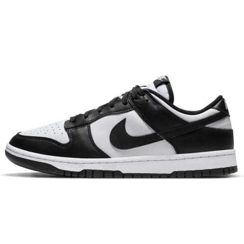 Dunk Low Retro Panda Leather Mens Sneaker Hakiki Deri Günlük Spor Ayakkabı Siyah Beyaz