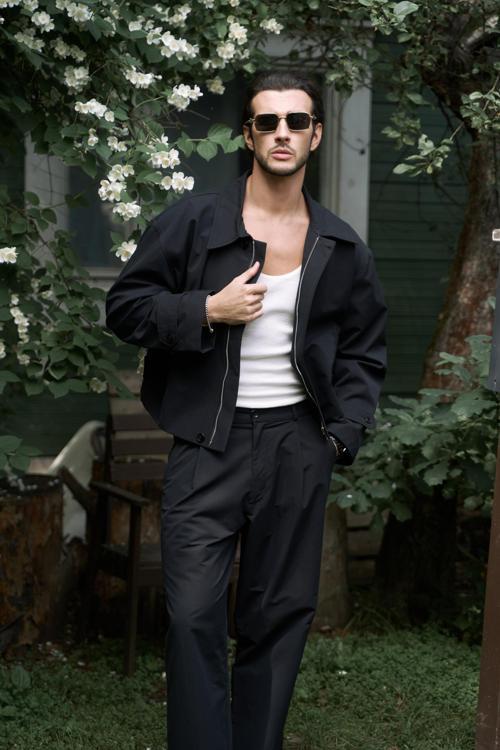 Sergio Kemer Detay Siyah Erkek Ceket