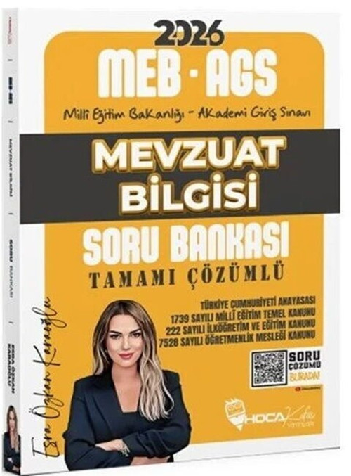 2026 MEB AGS Mevzuat Bilgisi Soru Bankası Hoca Kafası
