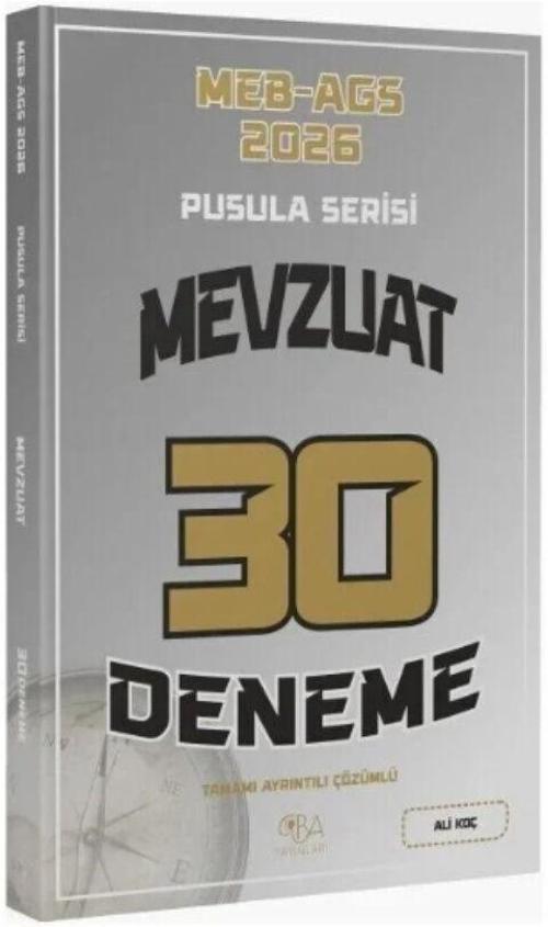 2026 MEB AGS Mevzuat Pusula Serisi 30 Deneme CBA Yayınları
