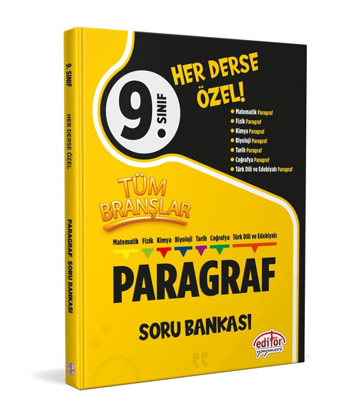 9. Sınıf Tüm Branşlar Paragraf Soru Bankası Editör Yayınları
