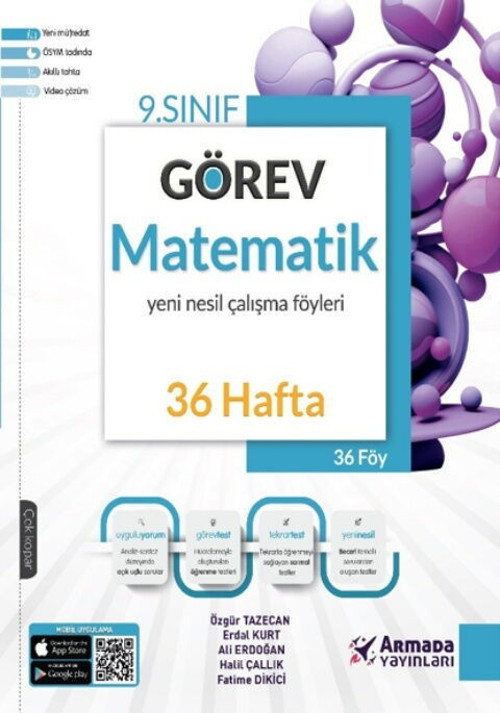9. Sınıf Matematik Görev Yeni Nesil 36 Hafta Çalışma Föyleri Armada Yayınları