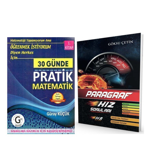 Hız ve Renk Paragraf ile Gür Yayınları 30 Günde Pratik Matematik 1.Kitap Seti 2 Kitap