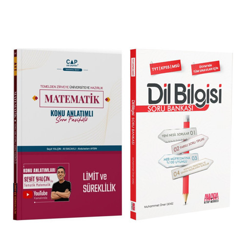 Çap Limit ve Süreklilik ve AKM Dil Bilgisi Soru Bankası Seti 2 Kitap