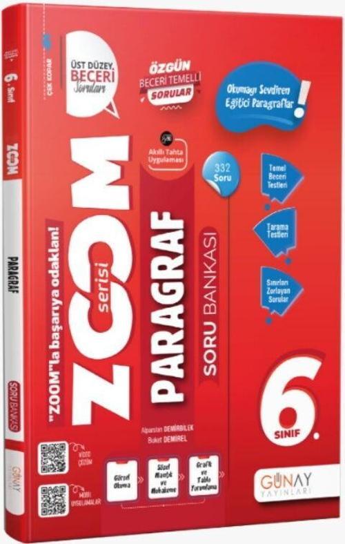 6. Sınıf Paragraf Zoom Serisi Soru Bankası Günay Yayınları