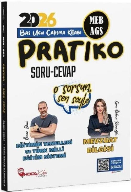 2026 MEB AGS Eğitimin Temelleri ve Türk Millî Eğitim Sistemi Mevzuat Bilgisi Pratiko Soru Cevap Çalışma Kitabı Hoca Kafa