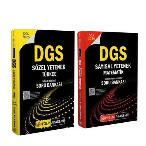Pegem 2026 DGS Sayısal Yetenek Matematik ve Sözel Yetenek Türkçe Soru Bankası Seti 2 Kitap