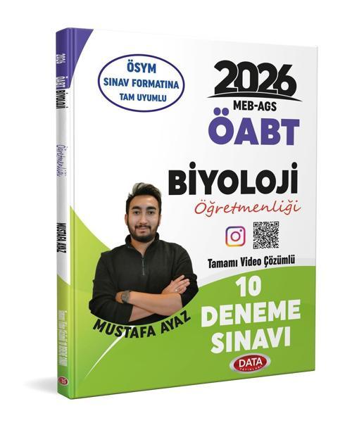 2026 MEB AGS ÖABT Biyoloji Öğretmenliği Tamamı Video Çözümlü 10 Deneme Sınavı Data Yayınları