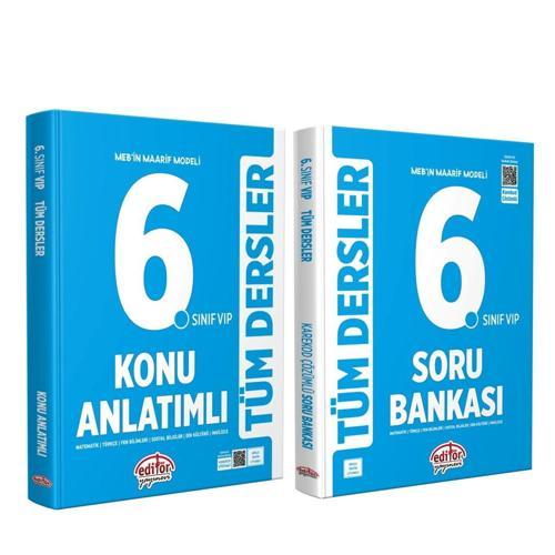 Editör Yayınları 6.Sınıf VİP Tüm Dersler Konu ve Soru Seti 2 Kitap