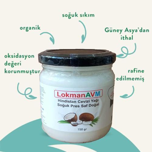 Hindistan Cevizi Yağı Soğuk Pres Saf Doğal Cam Kavanoz 150 Gr - 210 ML