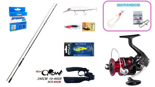 Fujin New Crow 240 cm 10–40 gr & Shimano Sienna 4000 FG Spin Seti
