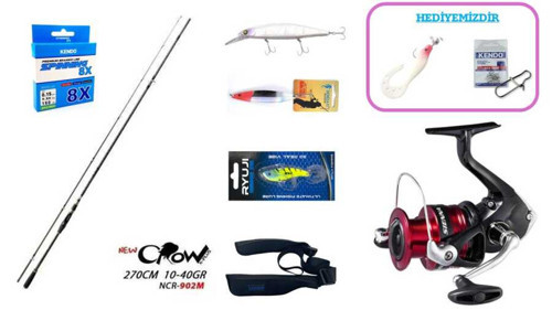 Fujin New Crow 270 cm 10–40 gr & Shimano Sienna 4000 FG Spin Seti