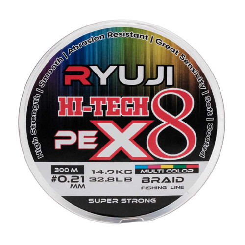 Hi-Tech X8 300m Multi Color İp Misina Standart-0.21mm