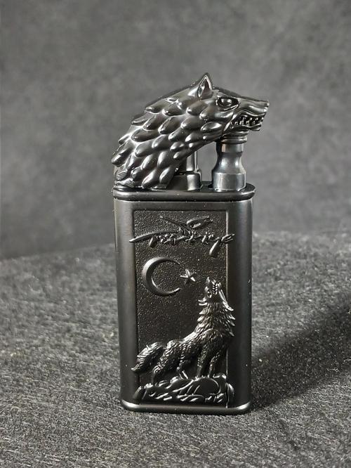 Bozkurt Başlı Kabartma Detaylı Gazlı Lüks Çakmak