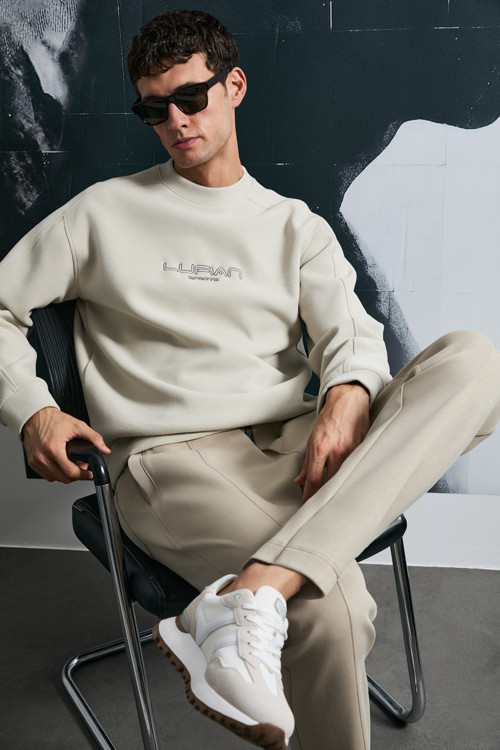Dark Erkek Sweatshirt Ekru