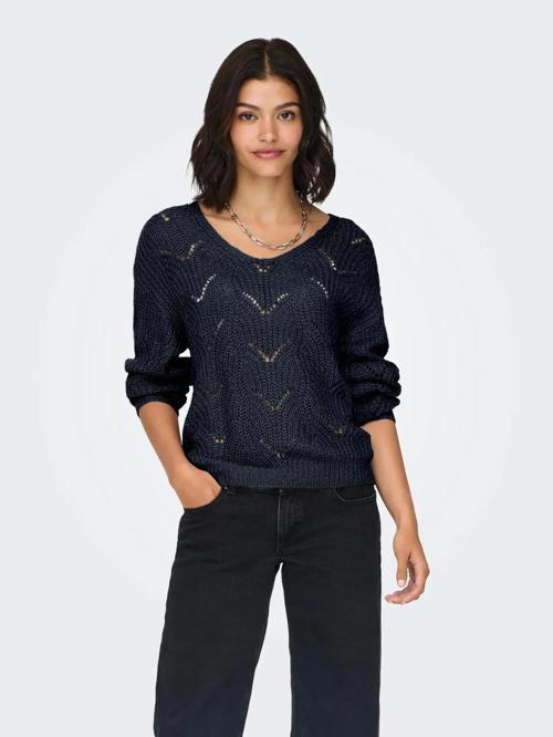 Jdybadut L/S V-Neck Struc Glitt Pull Kadın Kazak 15302387