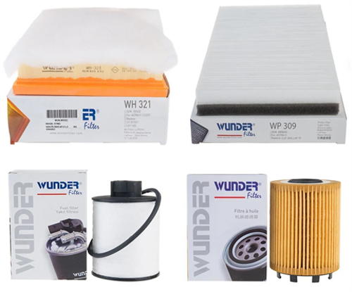 Opel Astra H 1.3 Periyodik Bakım Filtre Seti Tırnaklı Tip Wunder