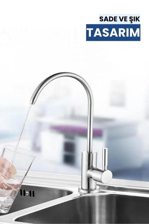 Lüks Quick Bağlantı Su Arıtma Musluğu | Paslanmaz Gövde • Kolay Montaj • Uzun Ömürlü (Üreticiden)