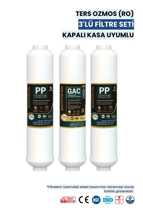 RO Ön Filtre 3’lü Set | PPS + GAC + PPS | Su Arıtma Filtresi (Üreticiden)