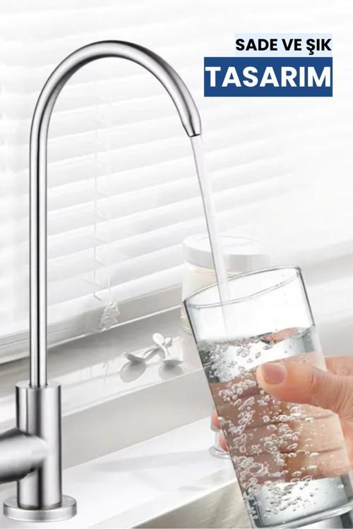 İthal Lüks Su Arıtma Musluğu | Paslanmaz Gövde • Kolay Montaj • Tüm Sistemlerle Uyumlu (Üreticiden)