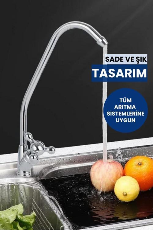 Yıldız Su Arıtma Musluğu | Paslanmaz Gövde • Klasik Tasarım • Kolay Montaj (Üreticiden)