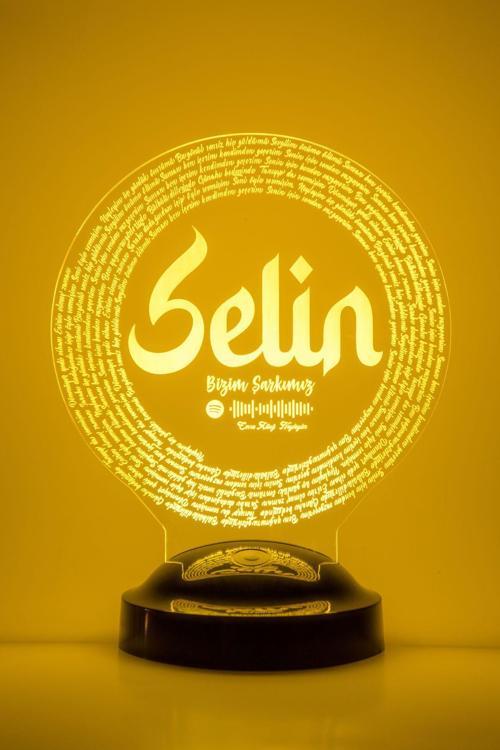 Şarkı Sözlü Spotify Kodlu İsimli Kişiye Özel Konsept Hediye 3 Boyutlu Led Lamba