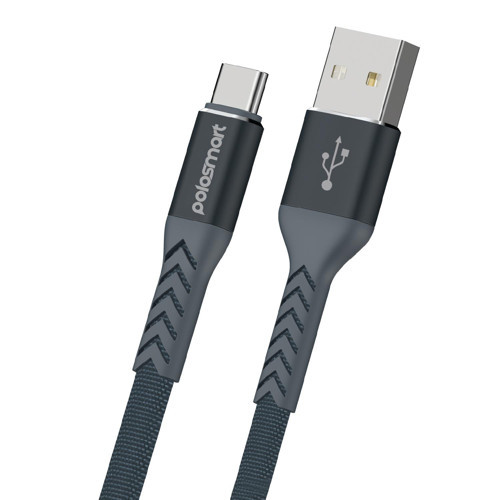 PBS409 Type-C Şarj ve Data Kablosu. 2.4 Amper 1.2 Metre Gri