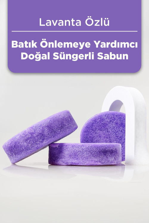 Lavanta Özlü (Batık Ve Çilek Bacak Onarımına Yardımcı) Doğal Süngerli Sabun 130Gr
