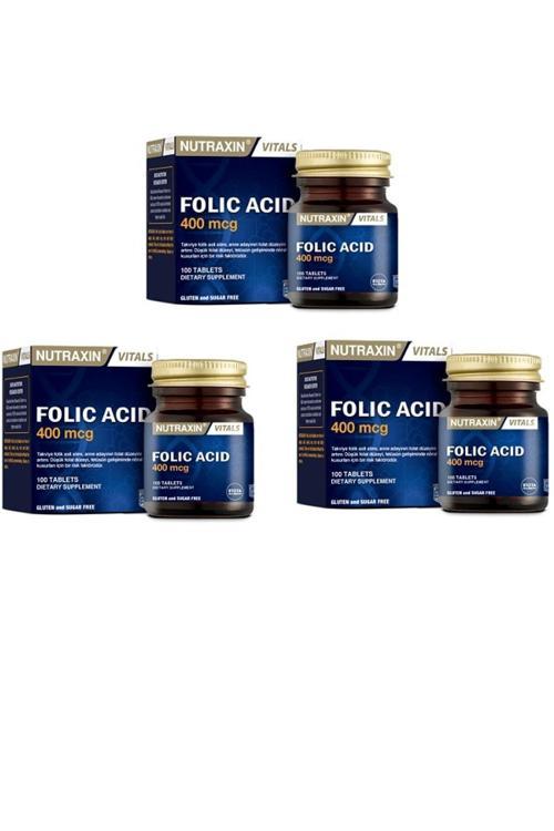 Folik Asit 400 Mcg 100 Tablet X3