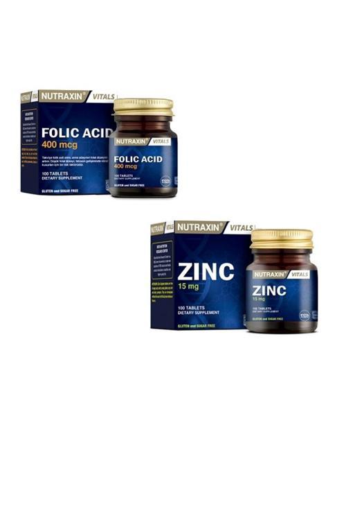 Folik Asit 400 Mcg 100 Tablet + Çinko (sülfat)15 Mg 100 Tablet