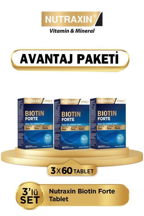 Biotin Forte 5.000 Mcg 60 Tbl 3 Lü Paket - Biyotin, Çinko, Selenyum, Bakır