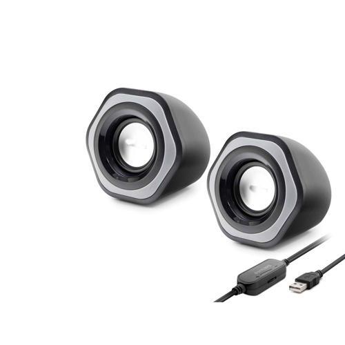 Bilgisayar Hoparlörü 1+1 Usb + 3.5 Mm + Ses Kontrol Siyah SPA2209