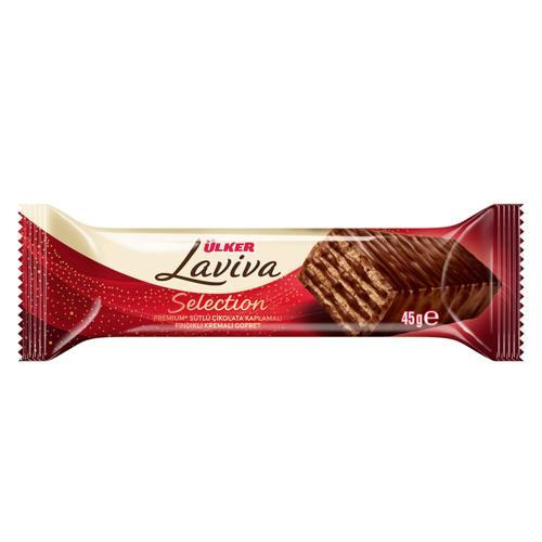 LAVİVA Selection - Sütlü Çikolata Kaplamalı Fındıklı Kremalı Gofret - 45 gram - 108 Adet