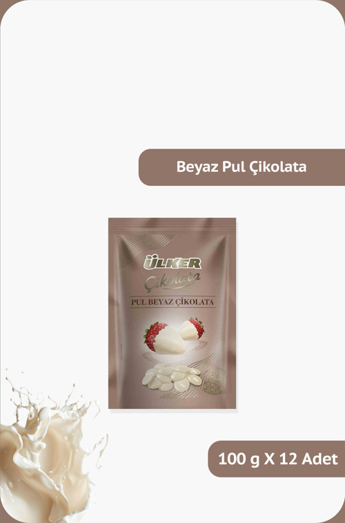 Pul Beyaz Çikolata - 100 gram - 12 Adet