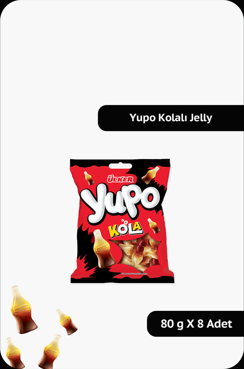 YUPO Jelly Kola - 80 gram - 8 Adet