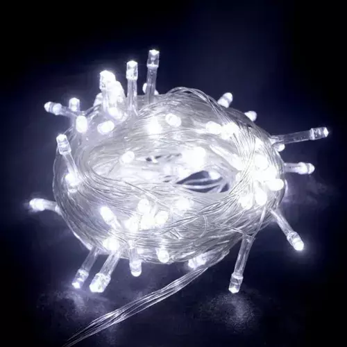 10m 100 LED Boncuk Lamba Beyaz Işık