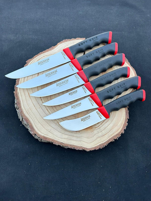 Soft Grip Seri Şef, Kasap, Mutfak, Kurban Bıçak Seti 6 Parça