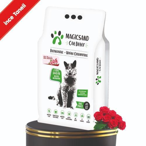 Cat Litter Gül kokulu Kedi Kumu 20 lt ince taneli