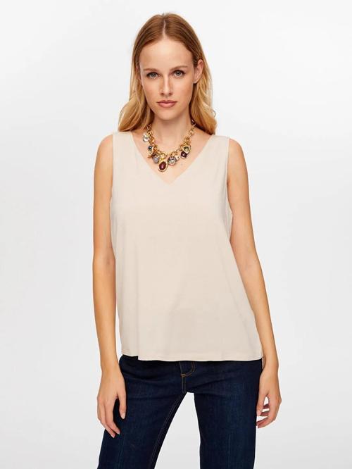 Modallı V Yaka Örme Kadın Atlet W26ATL011