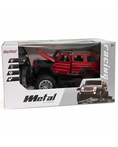 Uzaktan Kumandalı 1:20 Şarjlı Metal Off Road Işıklı Arazi Aracı Kırmızı 682
