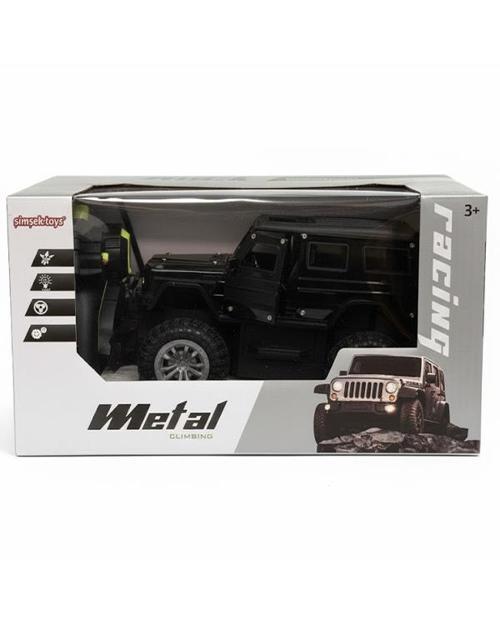 Uzaktan Kumandalı 1:20 Şarjlı Metal Off Road Işıklı Arazi Aracı Siyah 682