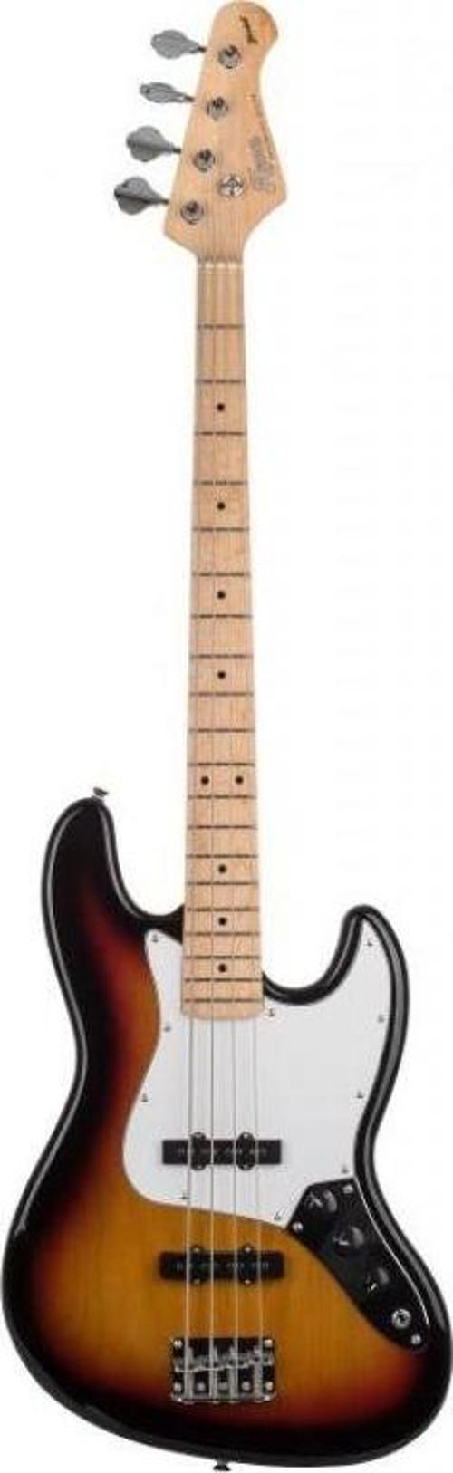 KJB-ALDJJ-GMN-3TS Jazz Bass Akçaağaç Klavye Sunburst Bas Gitar