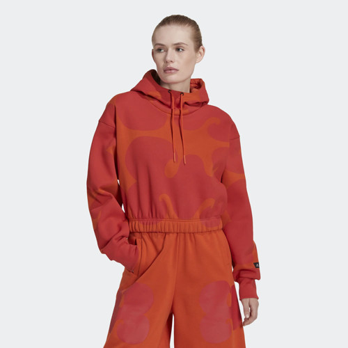 Kadın Günlük Kapşonlu Eşofman Üstü Mmk Crop Hoodie Hj7306