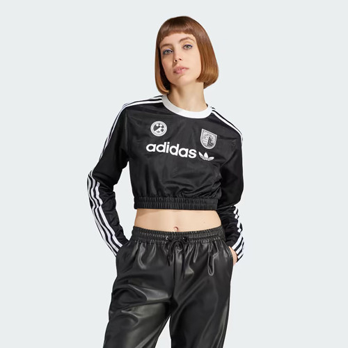 Kadın Günlük T-Shirt Soccer Ls Crop Ir9802