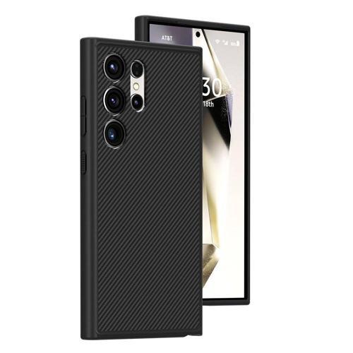 Galaxy S24 Ultra Kılıf M-safe Şarj Özellikli Karbon Fiber Görünümlü Zore T-Karbon Kapak