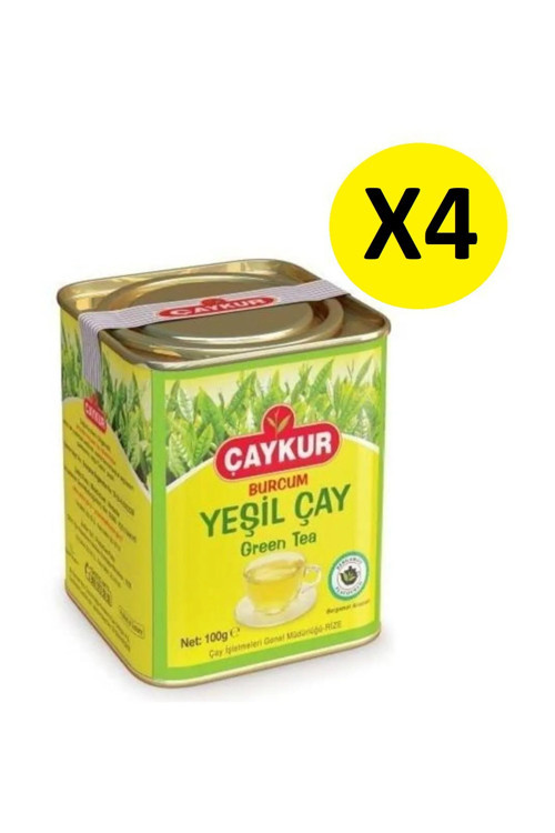 Burcum Yeşil Çay Teneke 4 Adet 100 gr